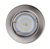 KIT-57A LED GU10 beépíthető szett – 3×1,5 W SMD, melegfehér, króm