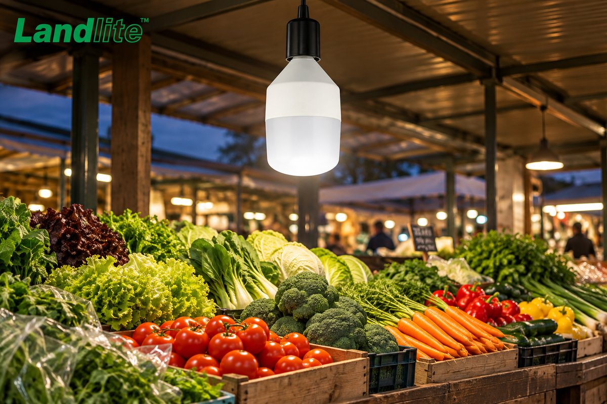 LANDLITE LED E27 55W T140 5300lm 4000K – csarnokvilágító