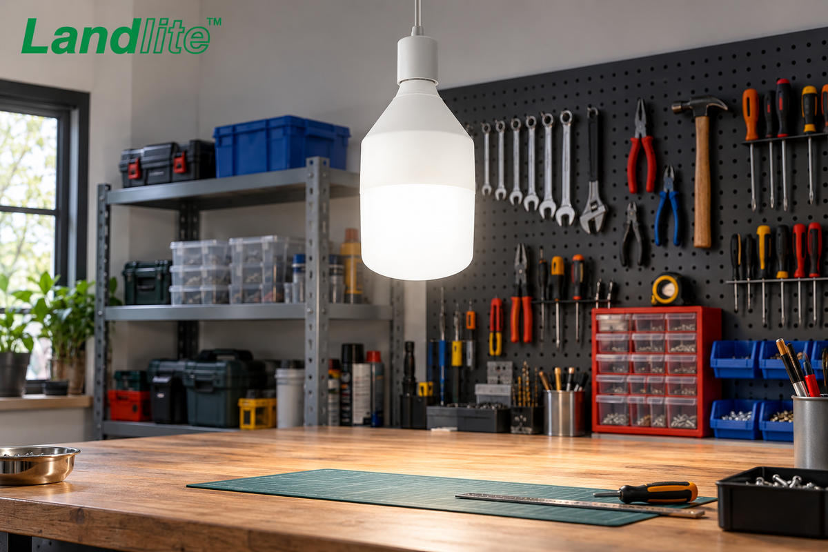 LANDLITE LED E27 55W T140 5300lm 4000K – csarnokvilágító