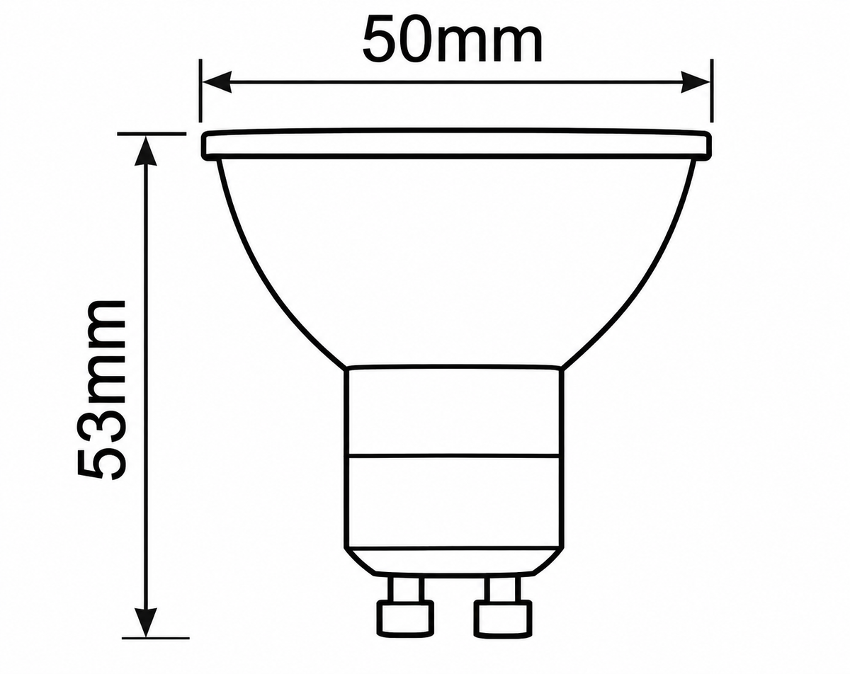 LANDLITE LED-GU10-5W/COB LED spot bulb – GU10, 5 W, 300 lm, 2700 K