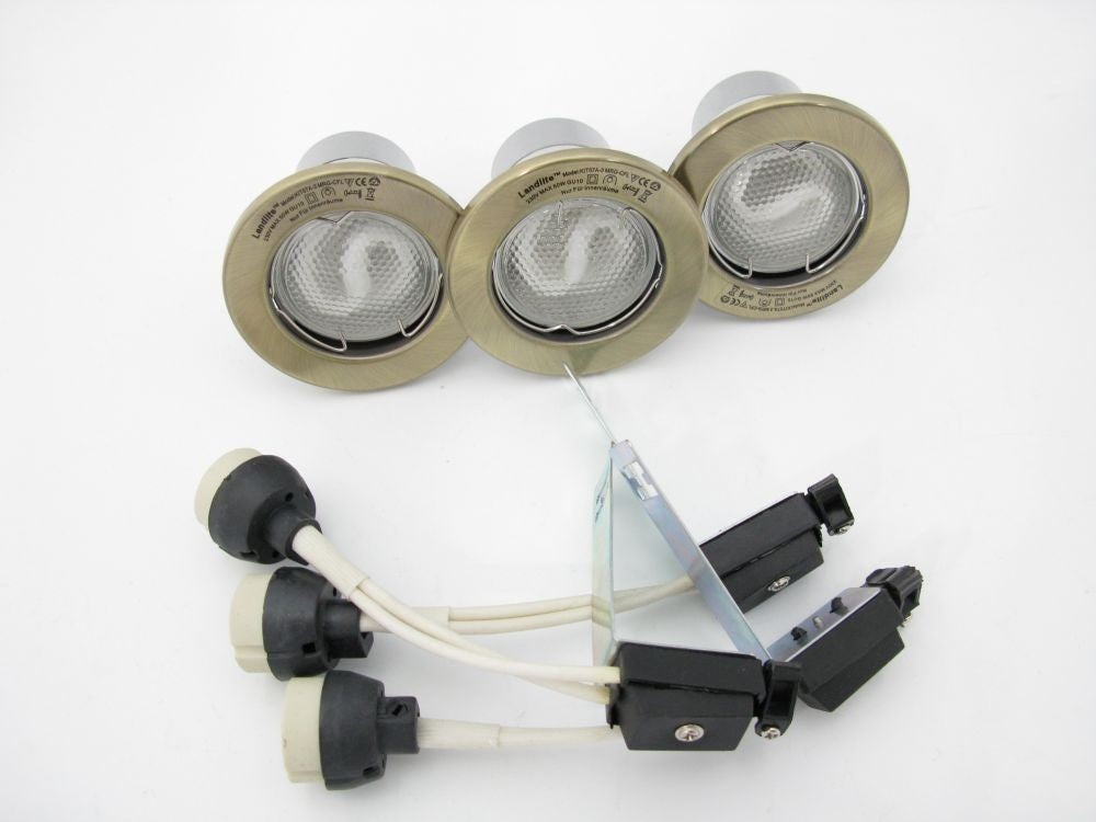 KIT-57A-3X13W CFL-GU10 2700K antique bronze, DownLight Kits