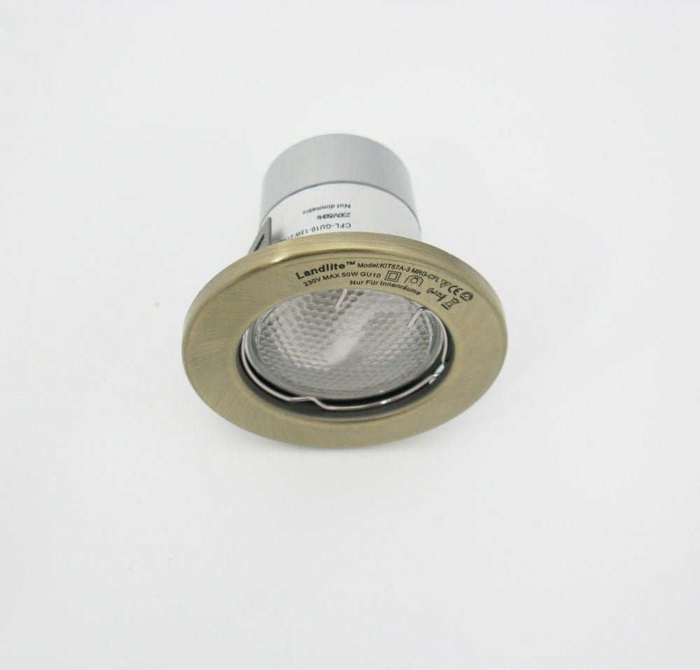 KIT-57A-3X13W CFL-GU10 2700K antique bronze, DownLight Kits