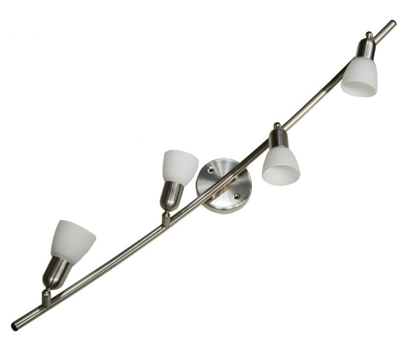 CLE-340A mat króm, fehér bura, 4xG9 60W spotlámpa