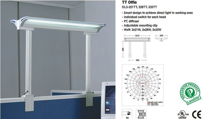 TT OFFIA 2X21W (OLS-221TT), Office Lamp
