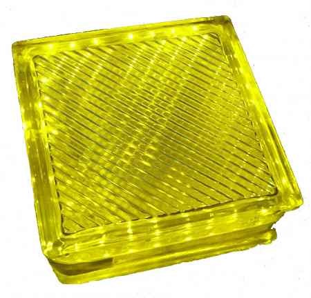 LED Crystalbrick LED-G10-1X2W YELLOW (sárga), Kristálytégla lámpa