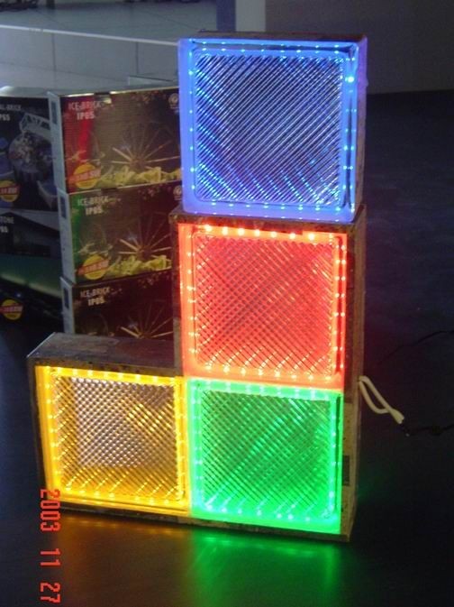 LED Crystalbrick LED-G10-1X2W YELLOW (sárga), Kristálytégla lámpa