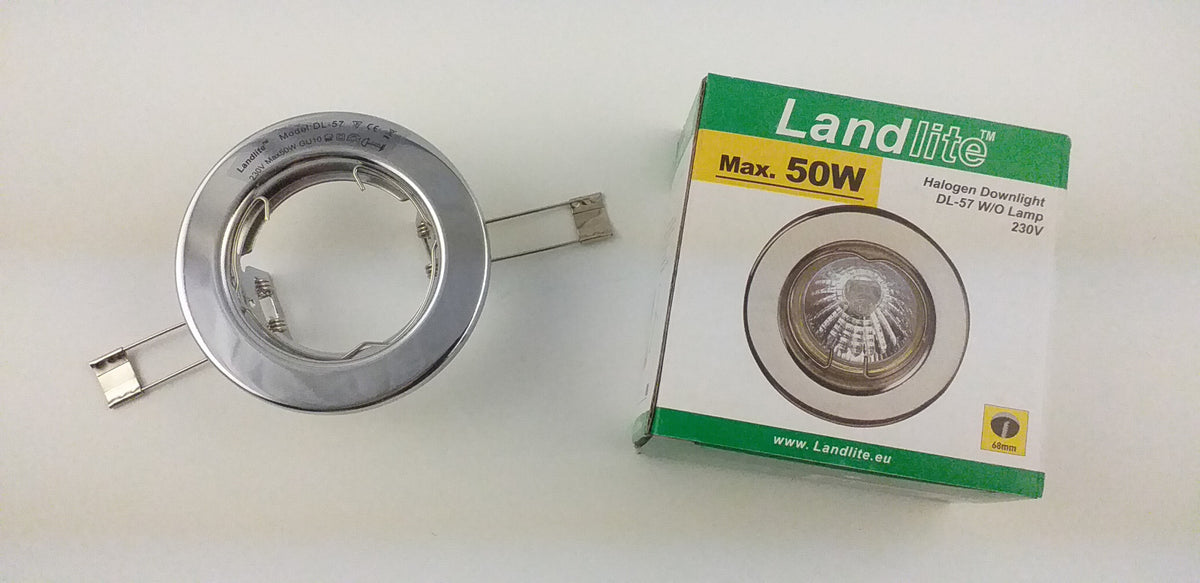 DL-57 (230V) chrome (CP), Downlights, without lamp,without holder