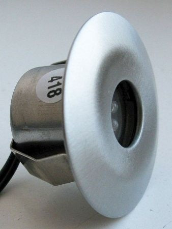 LED-GR02-4X1.0W mat króm, kék LED, Földbe süllyesztett LED szett