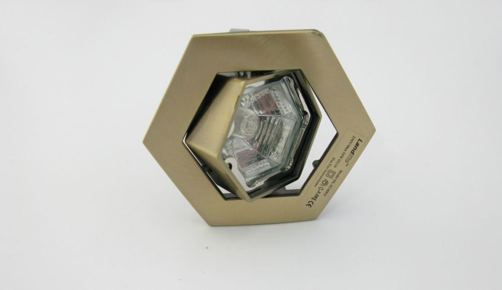 KIT-82-3X50W GU10 Hexagonal antique bronze, Halogen Kit