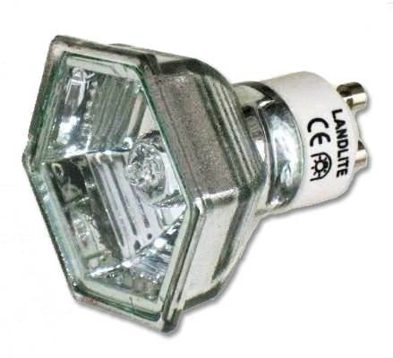 MRG-C 230V 50W GU10 Hexagonal Landlite! Halogen Izzo