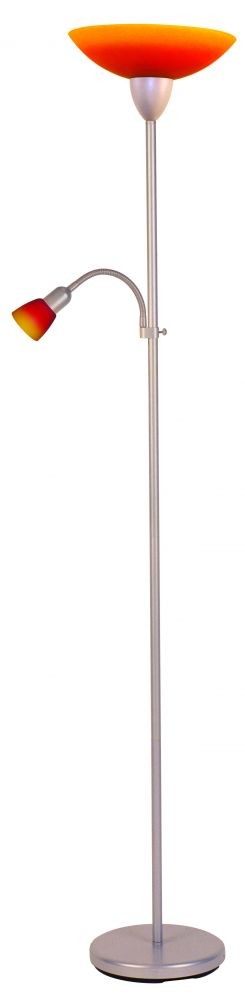 CLG-3800F-1 RAINBOW, 1X60W E27 + 1X40W E14, Standing lamp with colored glass