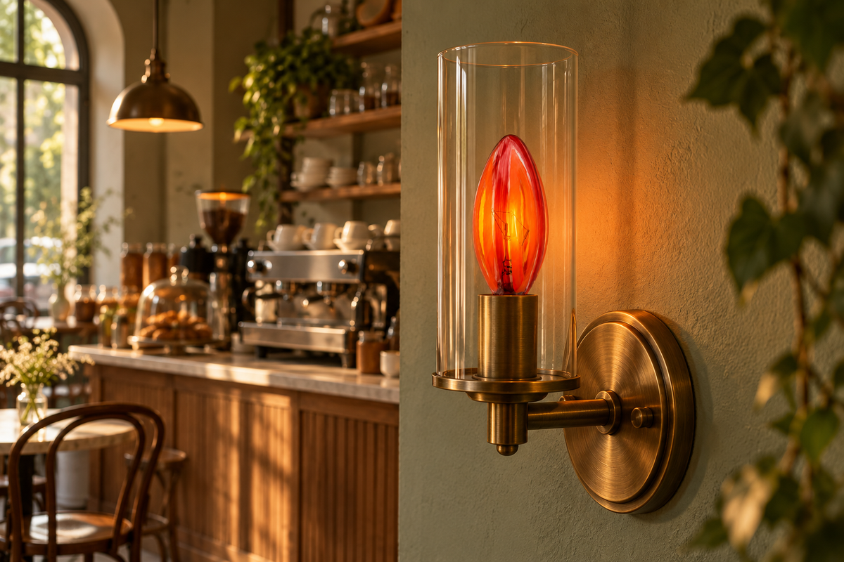 LANDLITE színes dekor izzó SAN FRANCISCA, E14, 25 W, gyertya, narancsvörös – 4. kép