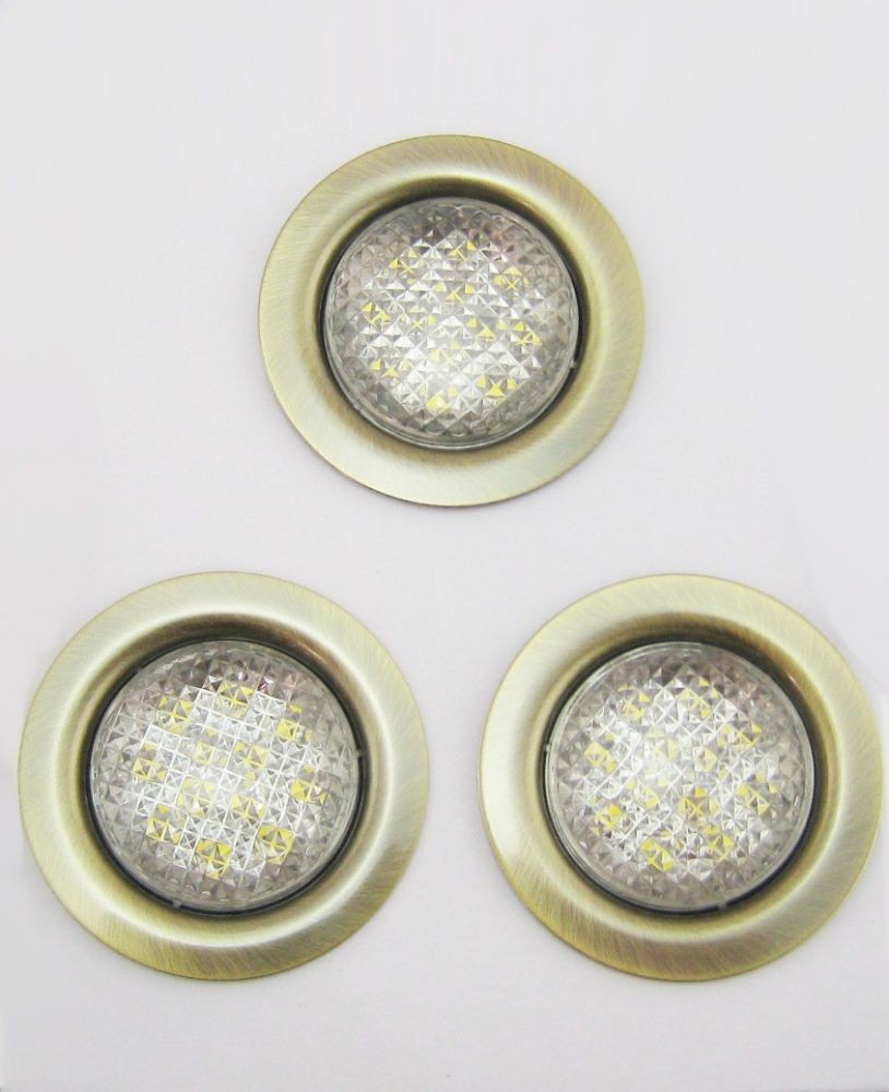 LED-06D-KIT3X1W-12pcs warmwhite LED bulb, antique bronze, LED Ceiling Lamp Kits