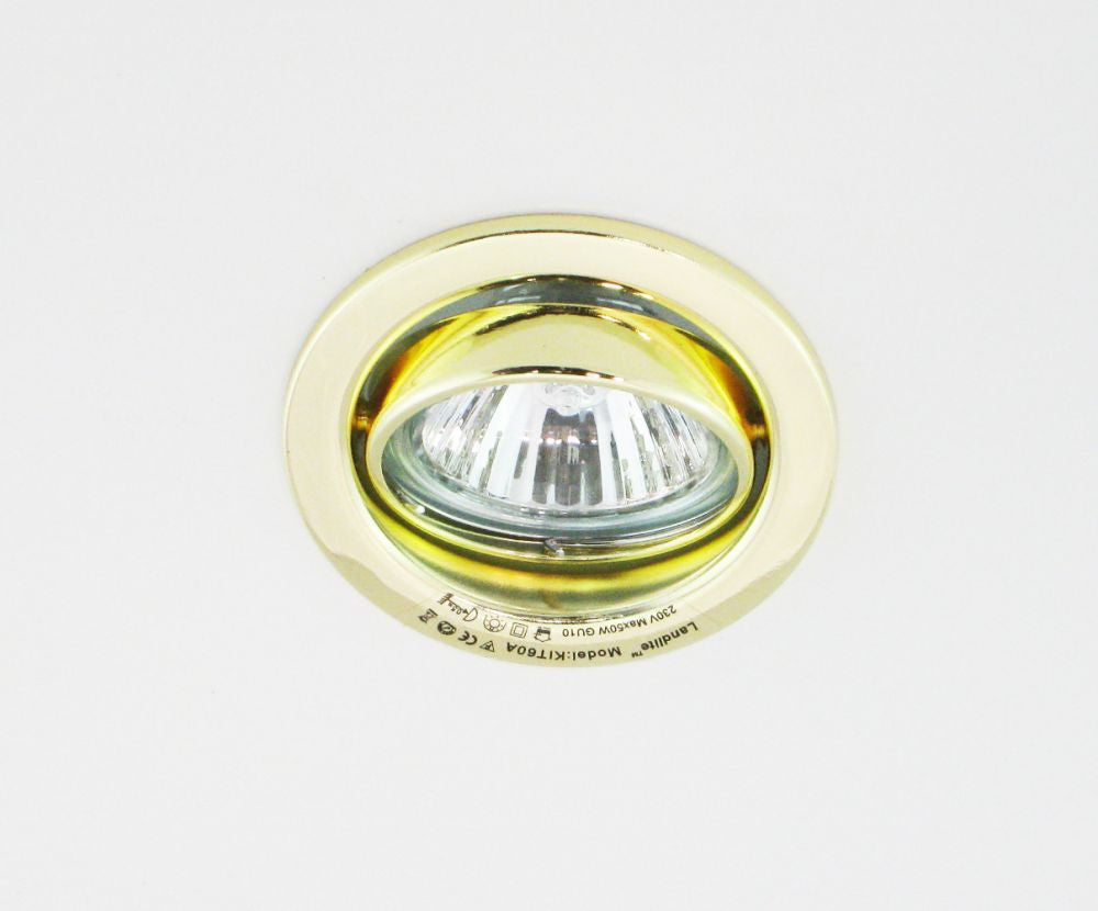 KIT-60A-3X7W CFL-GU10 2700K brass, DownLight Kits