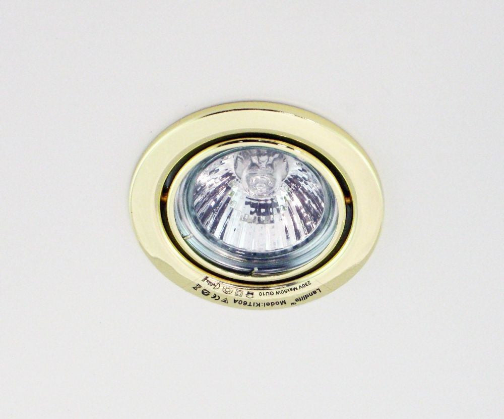 KIT-60A-3X7W CFL-GU10 2700K brass, DownLight Kits