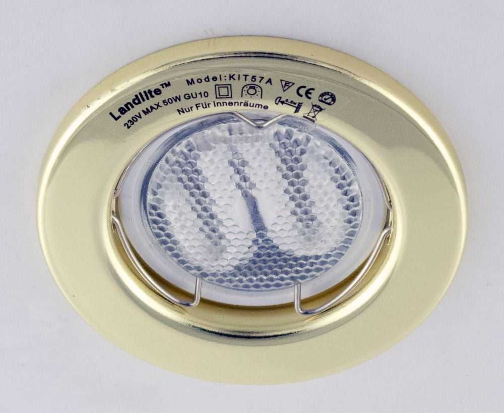 KIT-57A-3X7W CFL-GU10 2700K brass, DownLight Kits