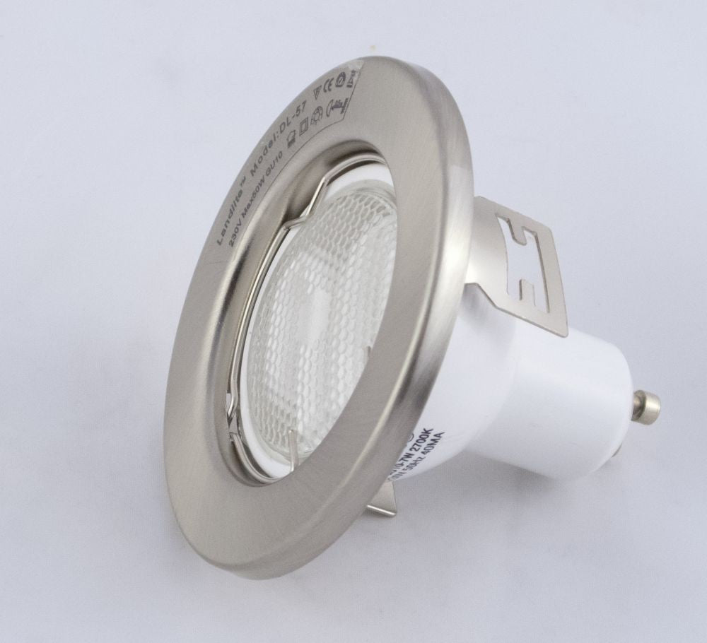 KIT-57A-3X7W CFL-GU10 2700K matt chrome, DownLight Kits