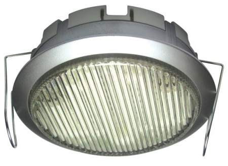 DL-GX53 beépíthető mélysugárzó – 230 V, 9 W, fényforrással és kötődobozzal, ezüst