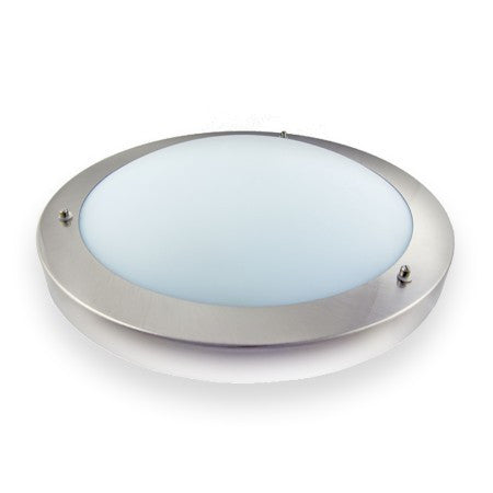 VISOLA CL077, 2XE27 60W, mat chrome, D40cm, IP44, bathroom lamp