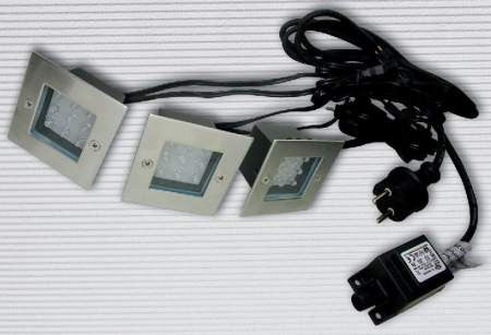 LED-GR92-3 blue IP68, Földbe süllyesztett LED szett