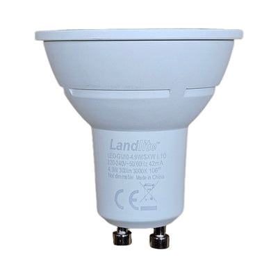 LANDLITE LED spot izzó GU10, 4,9 W, 300 lm, 3000 K melegfehér