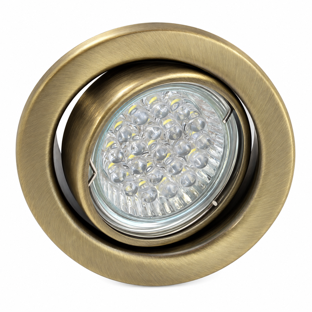 KIT-60A beépíthető spot szett, 3 db – 3×1,5 W GU10 LED, melegfehér, antik bronz – 7. kép