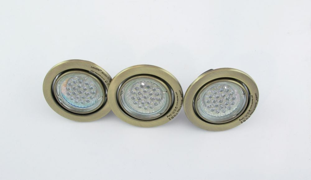 KIT-60A-3X1.5W LED-GU10/W (2700K-21pcs), antique bronze, LED GU10 Kit