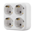 ANCO 4-es földelt dugalj adapter, kocka, 16 A, fehér