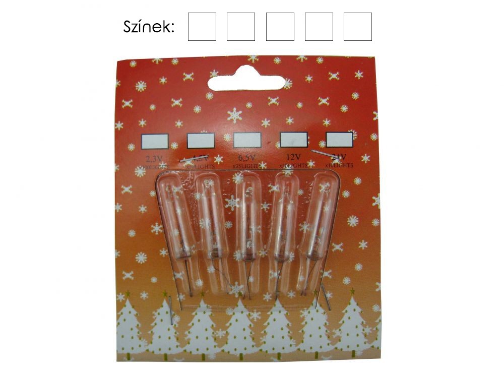 GLQ15/1, 2,2V clear bulb, for 100 lights, 5pcs/blister