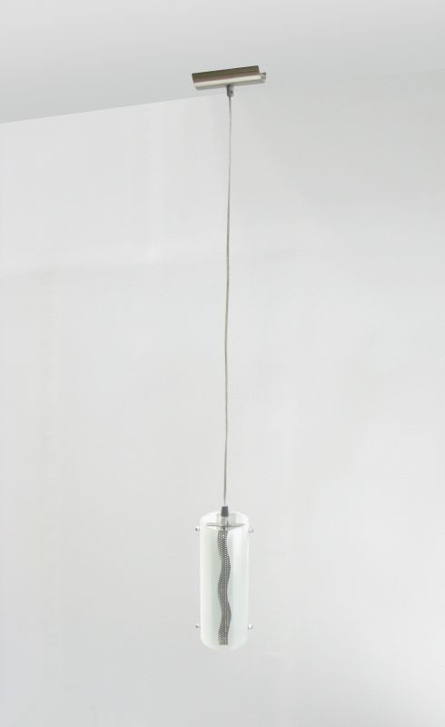 CL-002, 1XE27 60W, frosted glass, nickel matt, Pendant Light