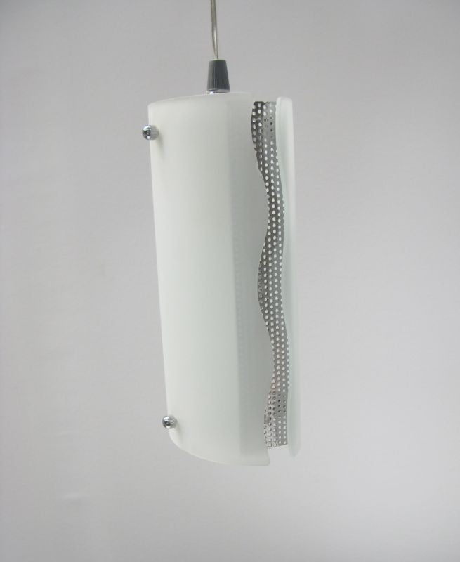 CL-002, 1XE27 60W, frosted glass, nickel matt, Pendant Light