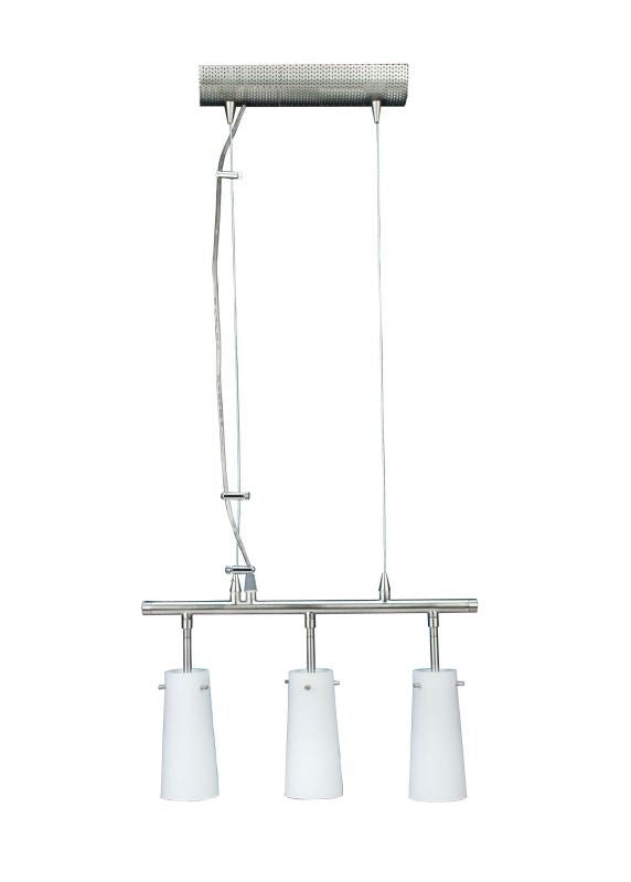 CL-004, 3XE14 60W, opal glass, nickel matt, Pendant Light