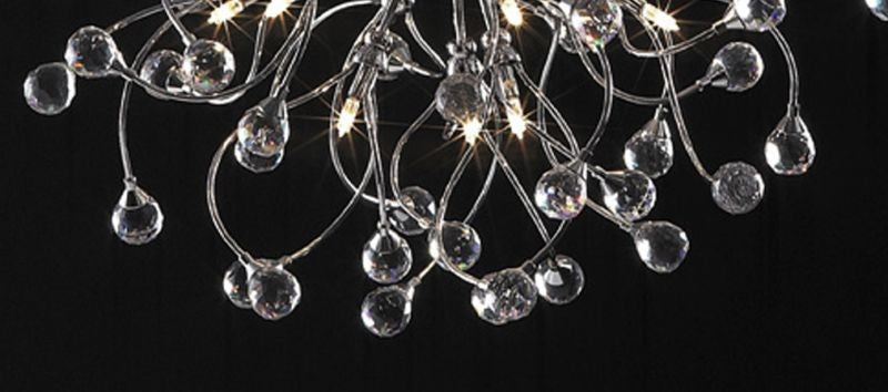 MONACO,MD2184/24, 24xG4 12V 10W, chrome, Egyptian crystal, Pendant Lamp