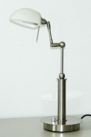 TBT-07, 1XG9 40W, nickel matt, opal glass, with dimmer, Table Lamp