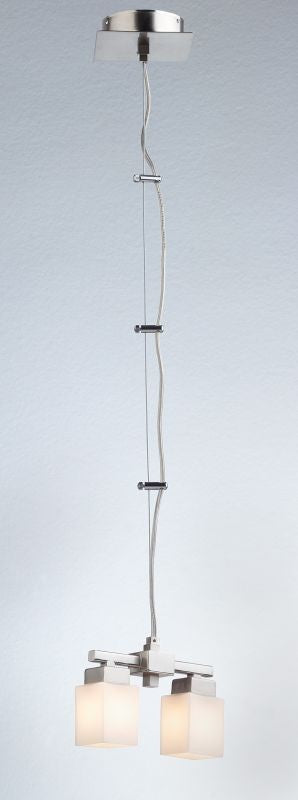 CL-013-2(G9), 2XG9 40W, nickel matt, opal glass, Pendant Light