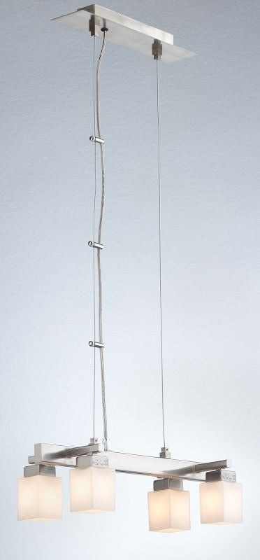 CL-013-4(G9), 4XG9 40W, nickel matt, opal glass, Pendant Light
