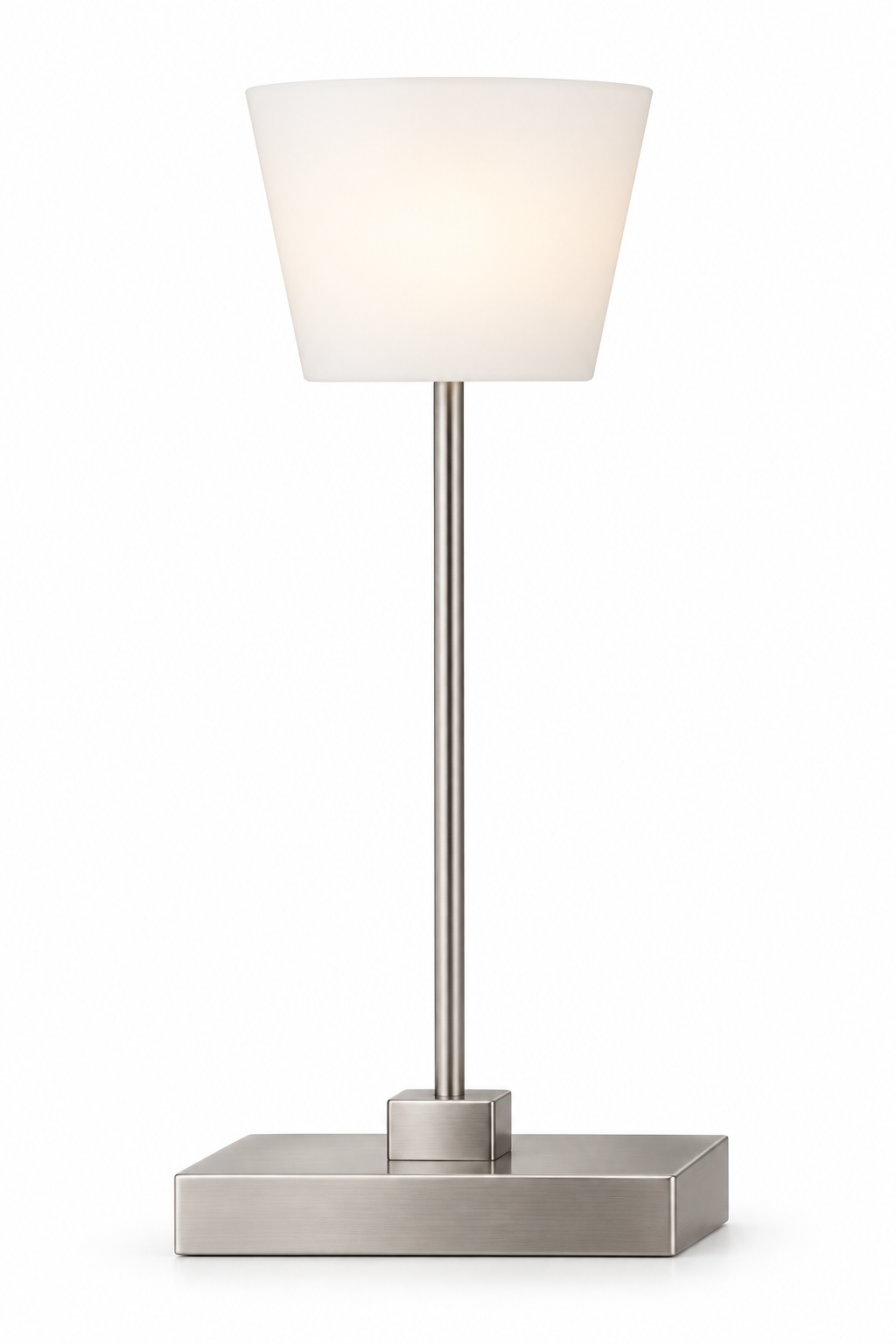 QUBELLE T1L Tischleuchte – 1×G9 40 W, Nickel satiniert