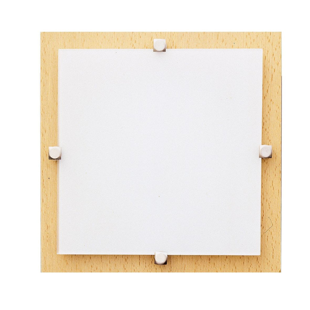 MELIA fali/mennyezeti lámpa – 16,5 cm, 1×G9 40 W, 230 V, világos fa/fehér üveg/nikkel