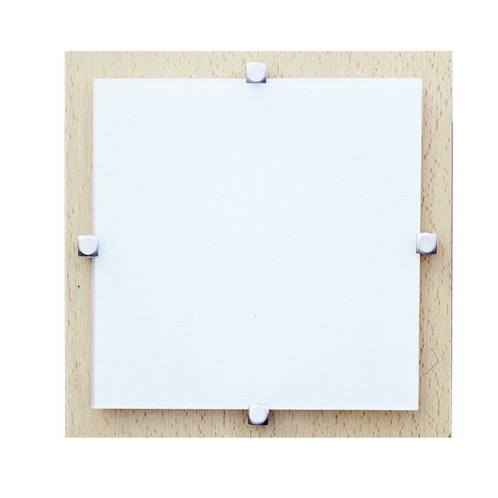 MELIA 23 cm fali/mennyezeti lámpa – 1×G9, 40 W, 230 V, világos fa talp, fehér üveg, nikkel csavar