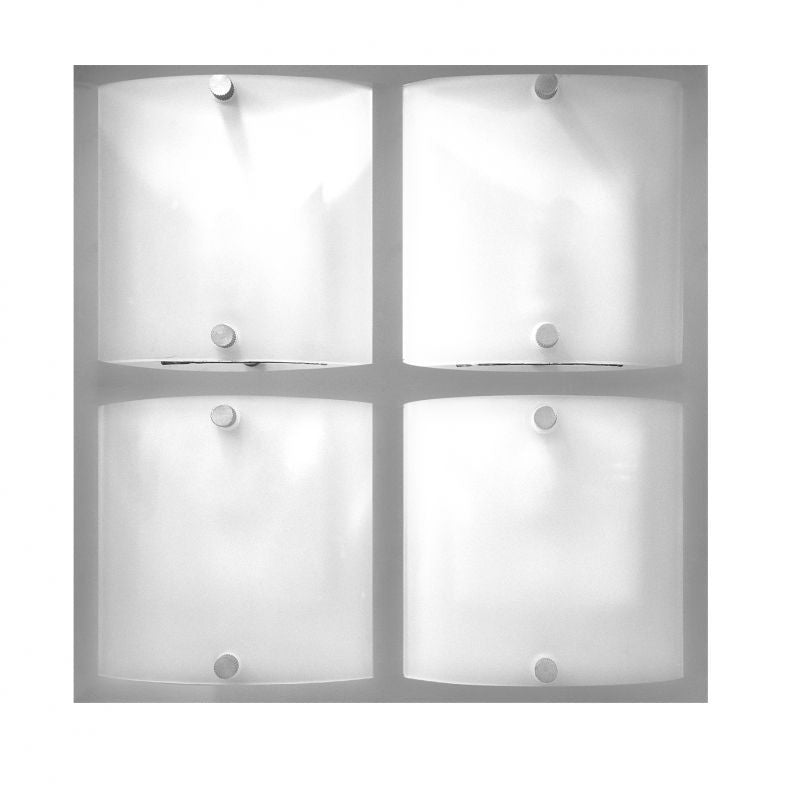 ARTUS 1174, 4XG9 40W, chrome base/matt white glass, Wall/Ceiling Lamp