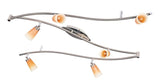 RUSSELL LS-951-640 spotlámpa – 6×G9, 40 W, 230 V, szatén nikkel, piros üveg