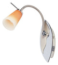 RUSSELL LS-951W-140 spotlámpa – 1×G9 40W, 230V, szatén nikkel / piros üveg
