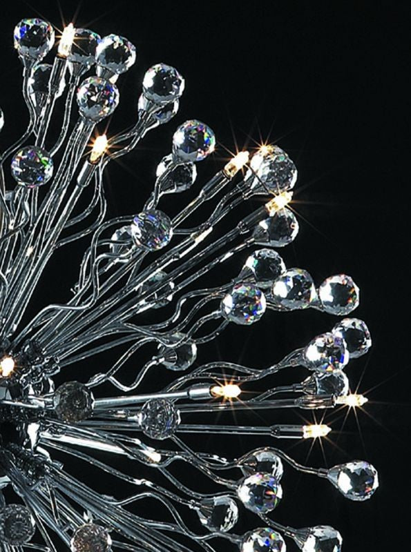 MONACO,MD2206/40, 40xG4 12V 10W, chrome, Egyptian crystal, Pendant Lamp