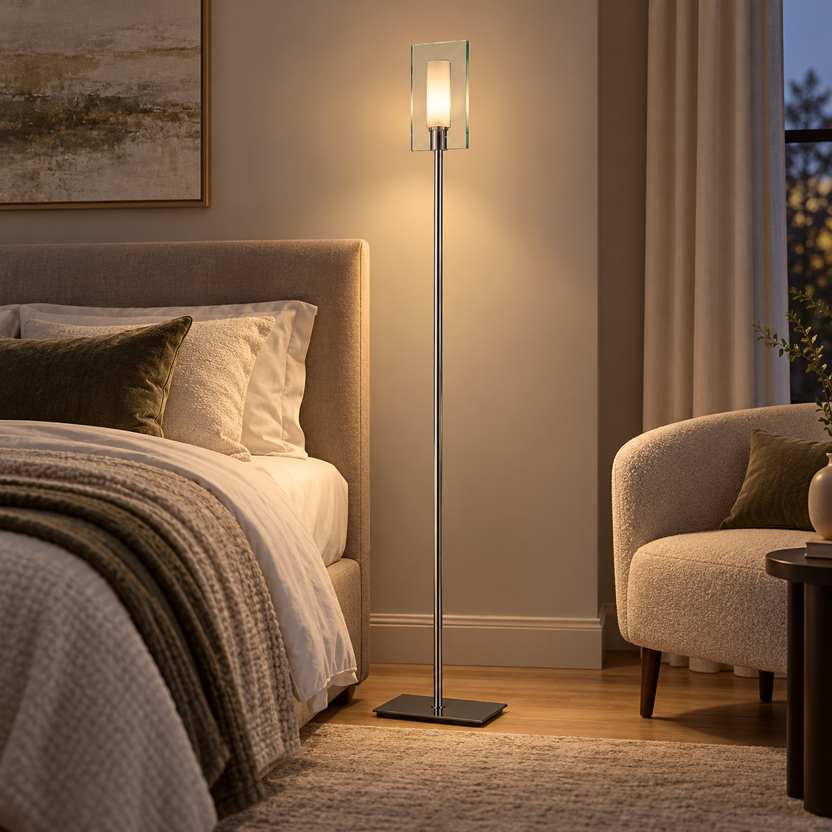 LANDLITE FIONA F8966/1L Floor Lamp – G9, 1×60 W