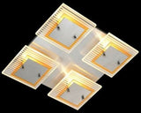 PROLIX C6025/4L mennyezeti lámpa – 4×G9 60W, szatén, narancs+kék+piros díszüveggel