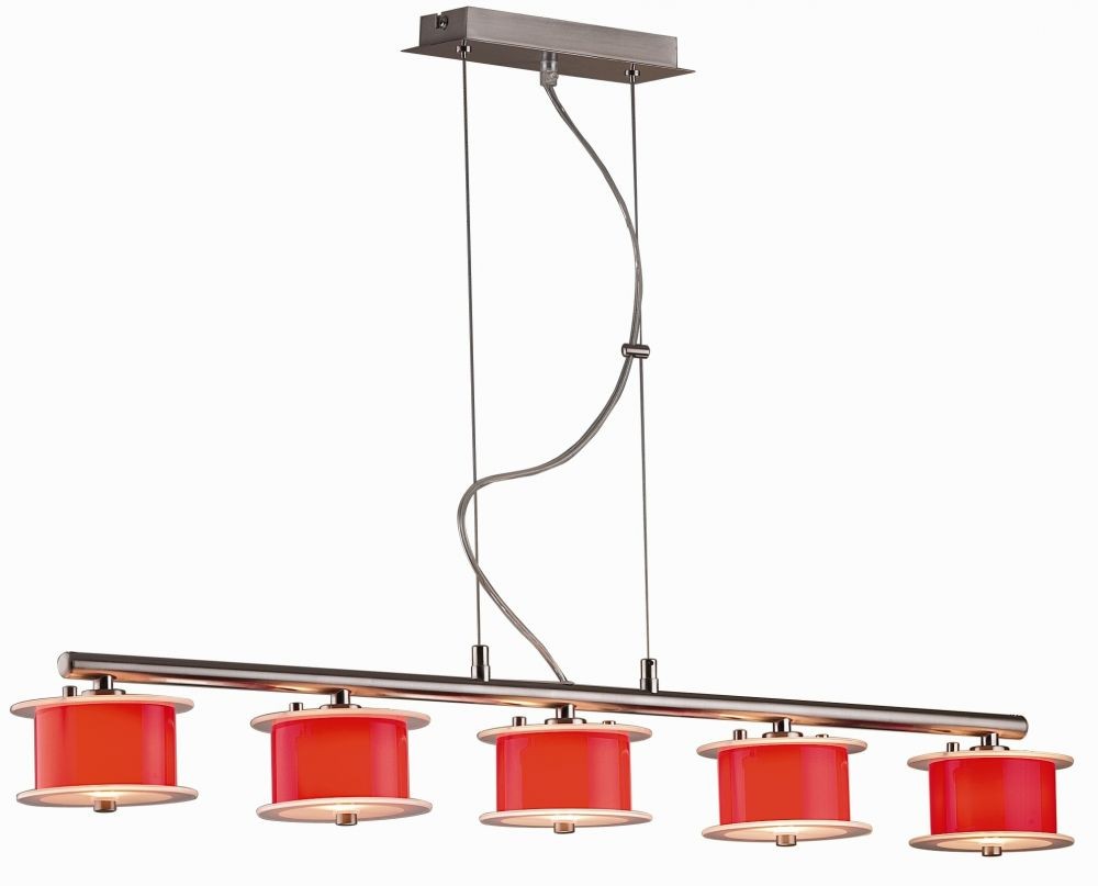 REFORMO P6026/5L, 5X60W G9, RED, PENDANT LAMP