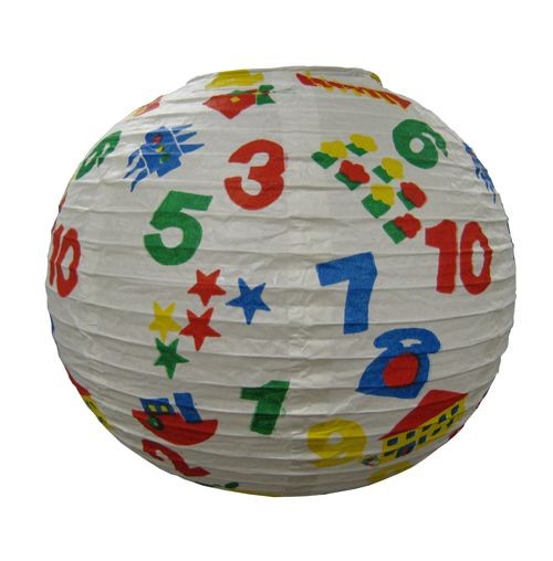 CLP-510, 12" (30cm) Numbers, Ricepaper Lamp