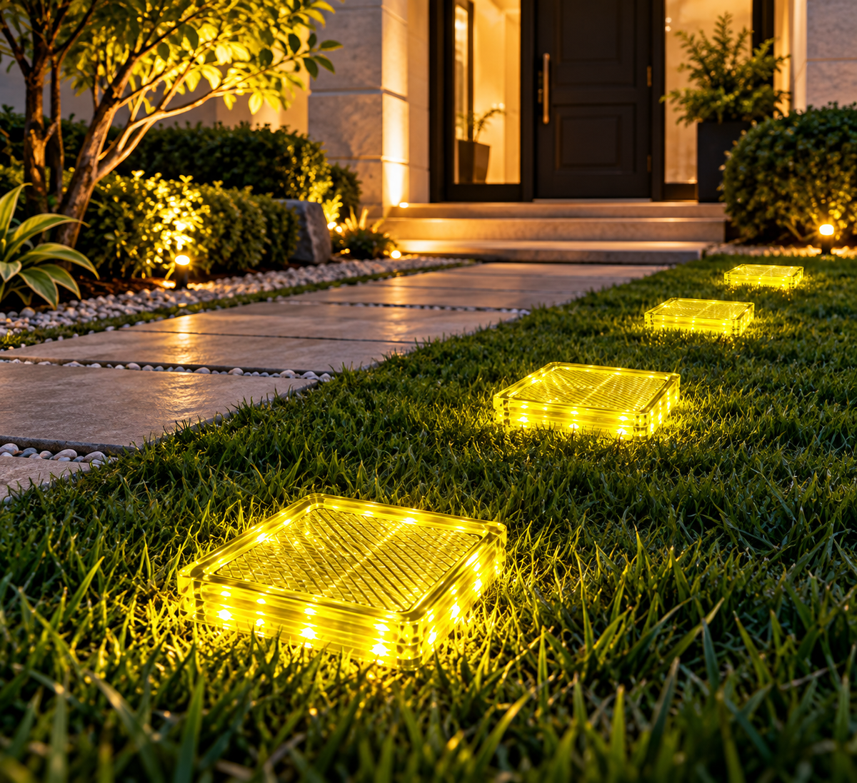 LED Crystalbrick kristálytégla lámpa – G10, 1×2 W, sárga