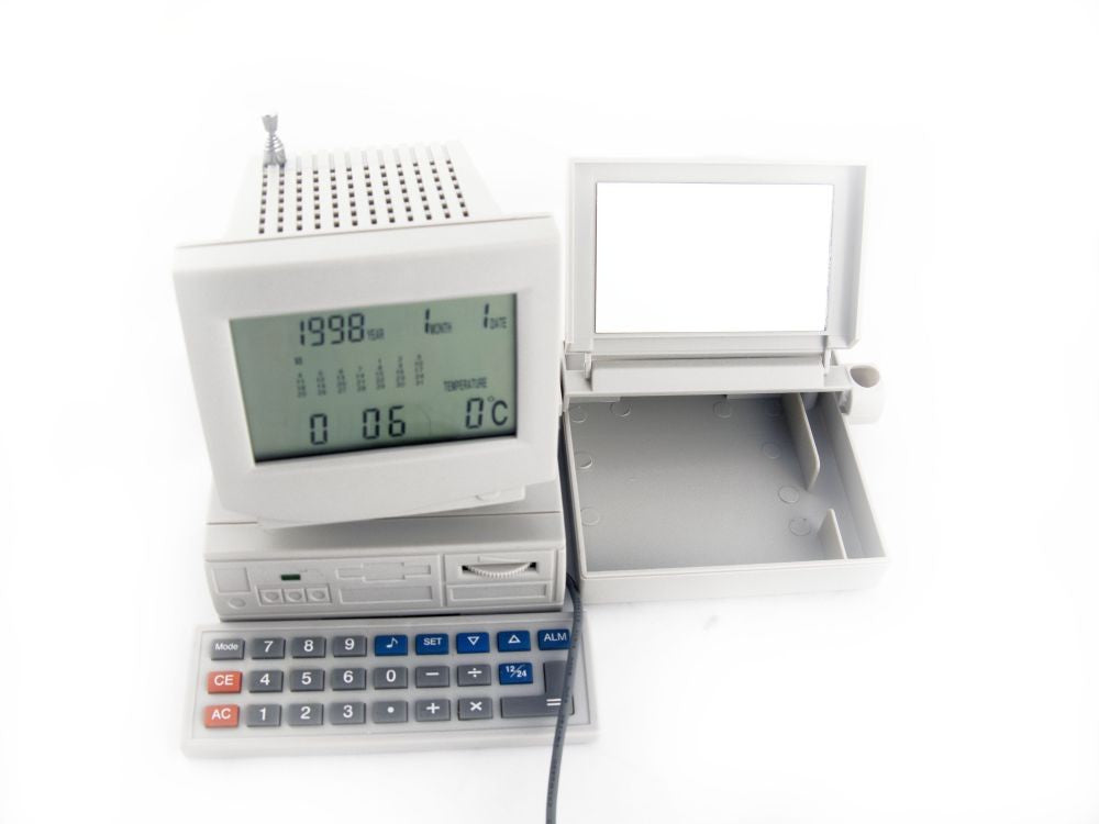 MS-200D számológép-rádió-naptár névjegytartóval