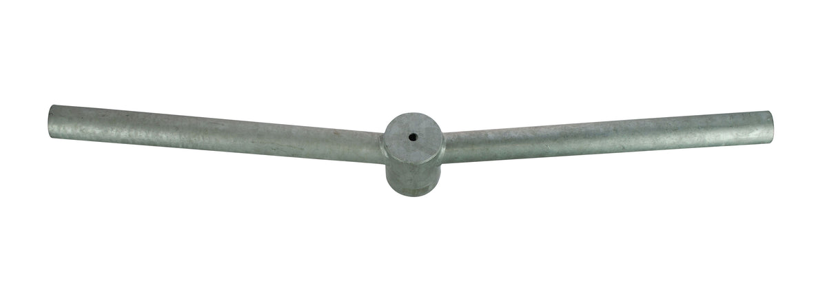 ROLUX oszlopfej-elosztó Ø60 mm-es oszlopra, 2 db Ø60 mm-es csappal, horganyzott